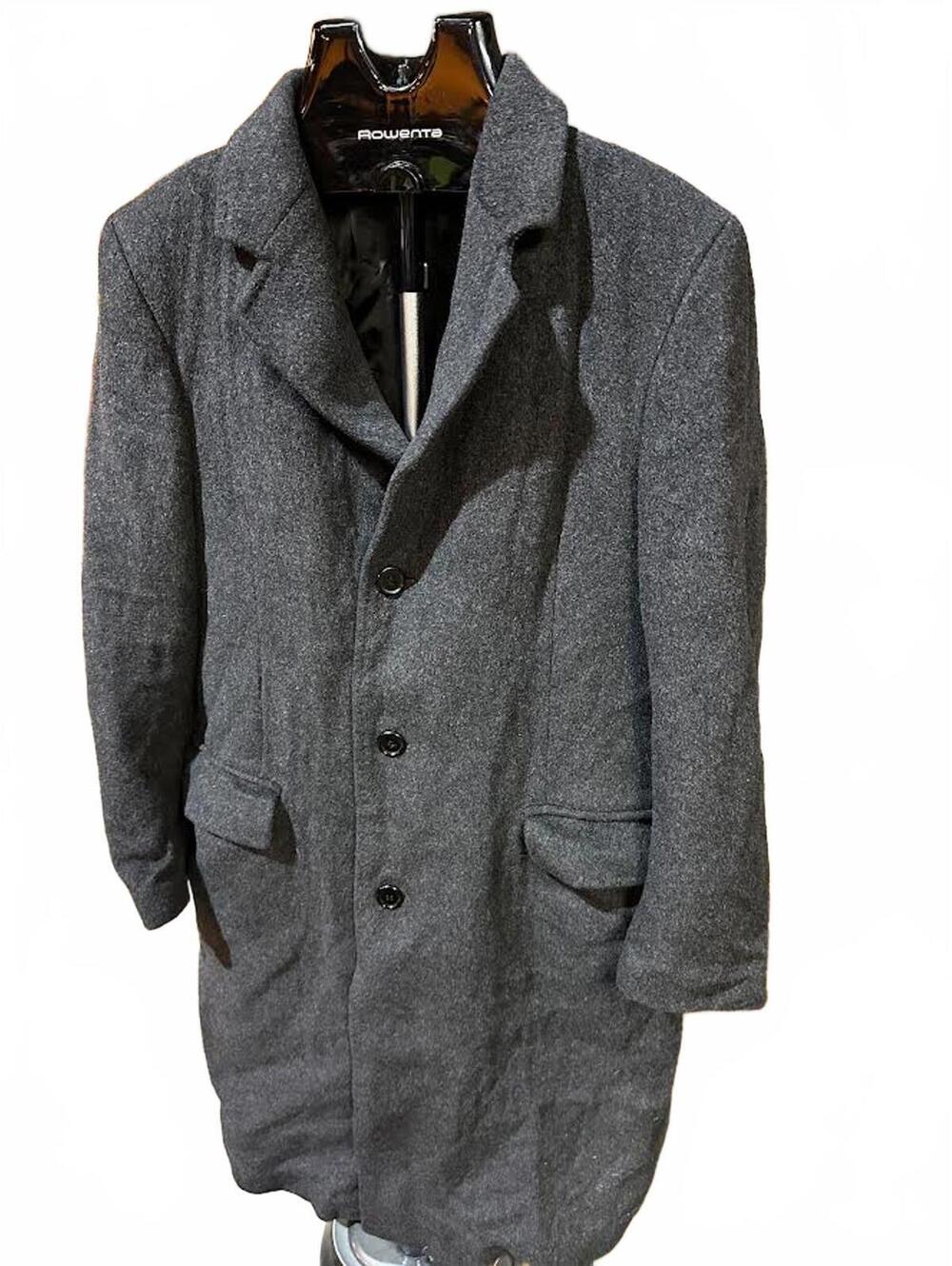 Vintage Yugoslavia Gray Wool Overcoat Men's 40-42